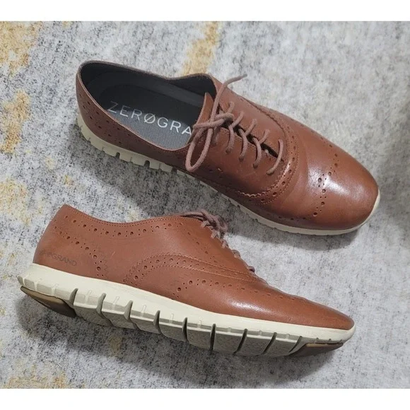 Cole Haan Women ZeroGrand Sneaker Shoe Woodbury Leather-Ivory W14476 Size 9.5 B - Picture 6 of 10